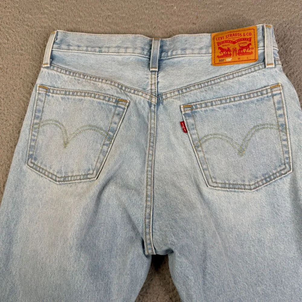 LEVI'S  501 150th Anniversary Jeans Mens 28x30 Premium Denim Floral Streetwear